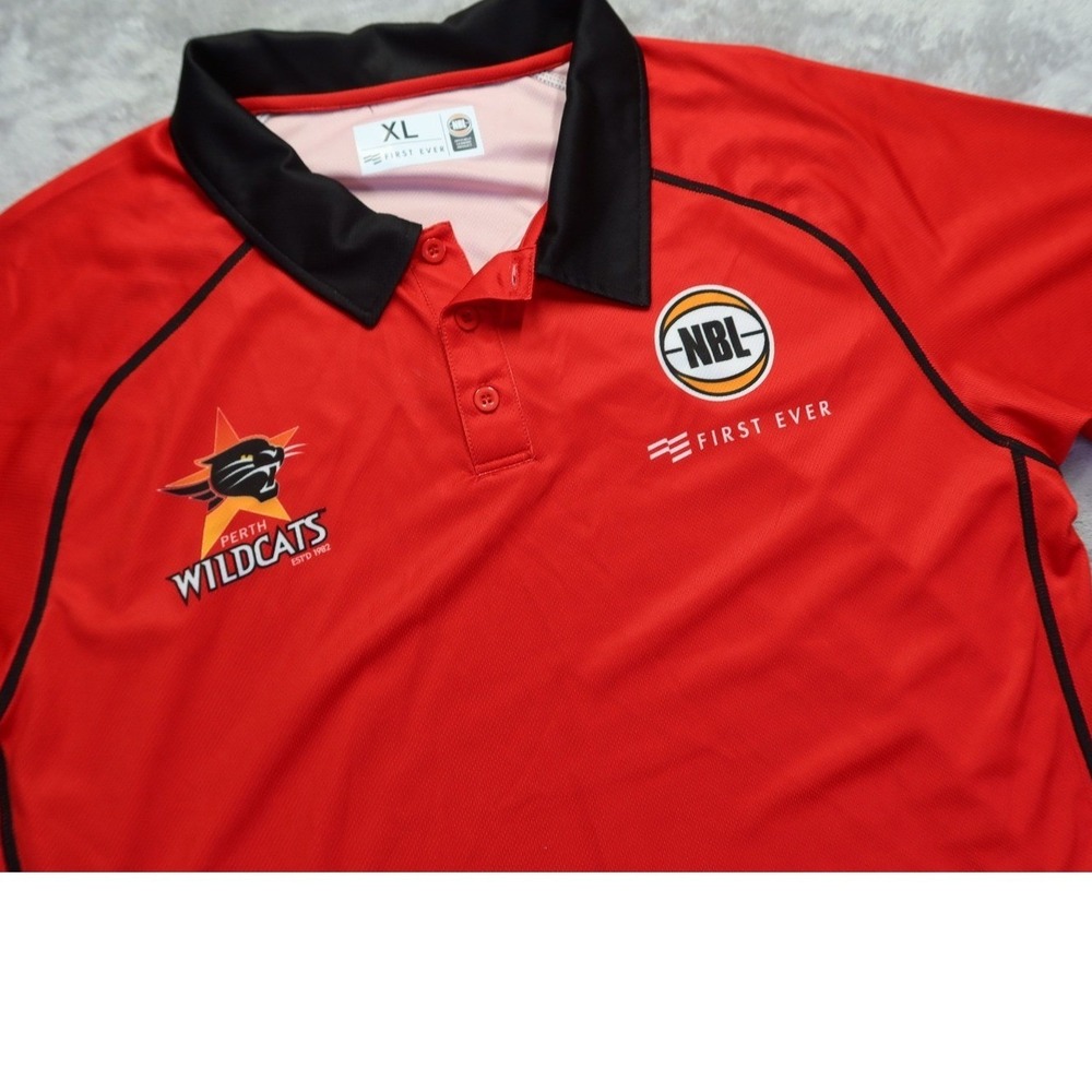 Perth Wildcats‎ NBL Basketball Polo Shirt XL NWT New National Basketball League